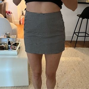 Black and White Mini Skirt